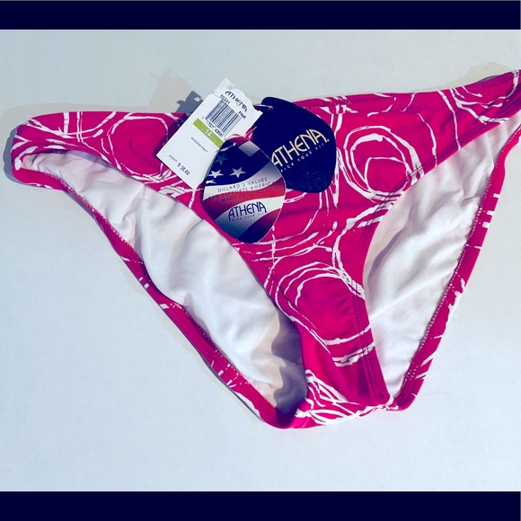 Athena size 14 pink & white bikini bottom. Made in America. NWT. Never worn. - Picture 1 of 3